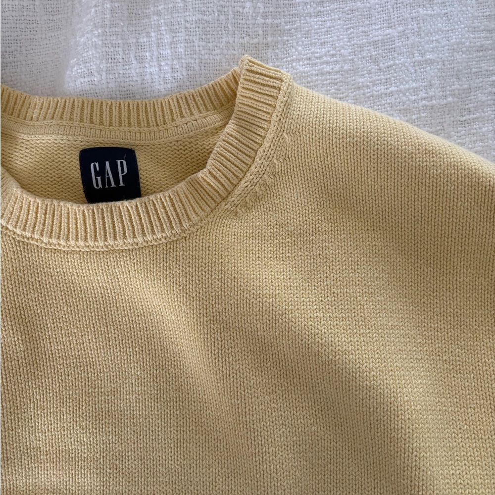 Butter Yellow GAP Split hem Sweater